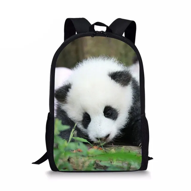 3D Panda Print Men Backpack