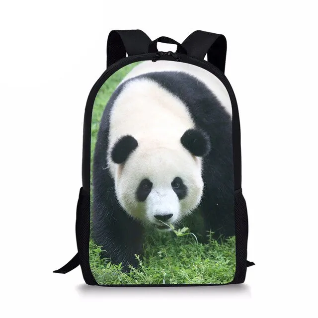 3D Panda Print Men Backpack