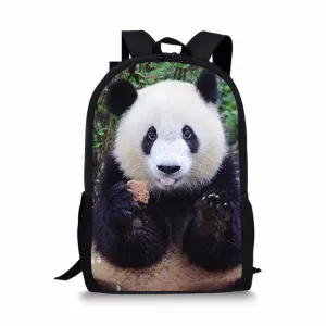 3D Panda Print Men Backpack