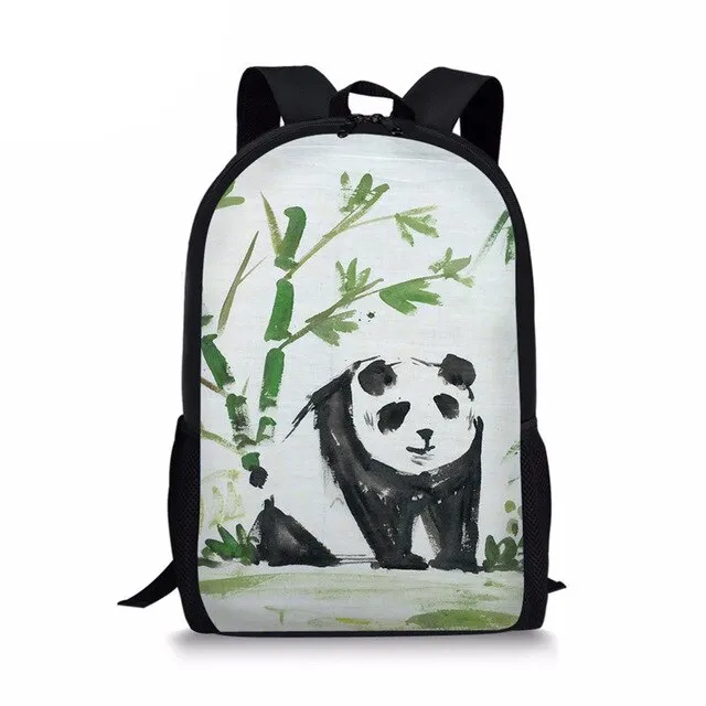 3D Panda Print Men Backpack