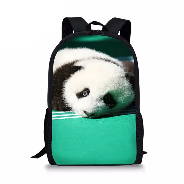 3D Panda Print Men Backpack