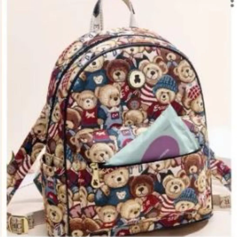 AG Collective Fabric Bear Print Women's Backpack