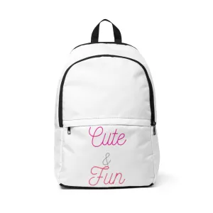 Cute and Fun Unisex Fabric Backpack