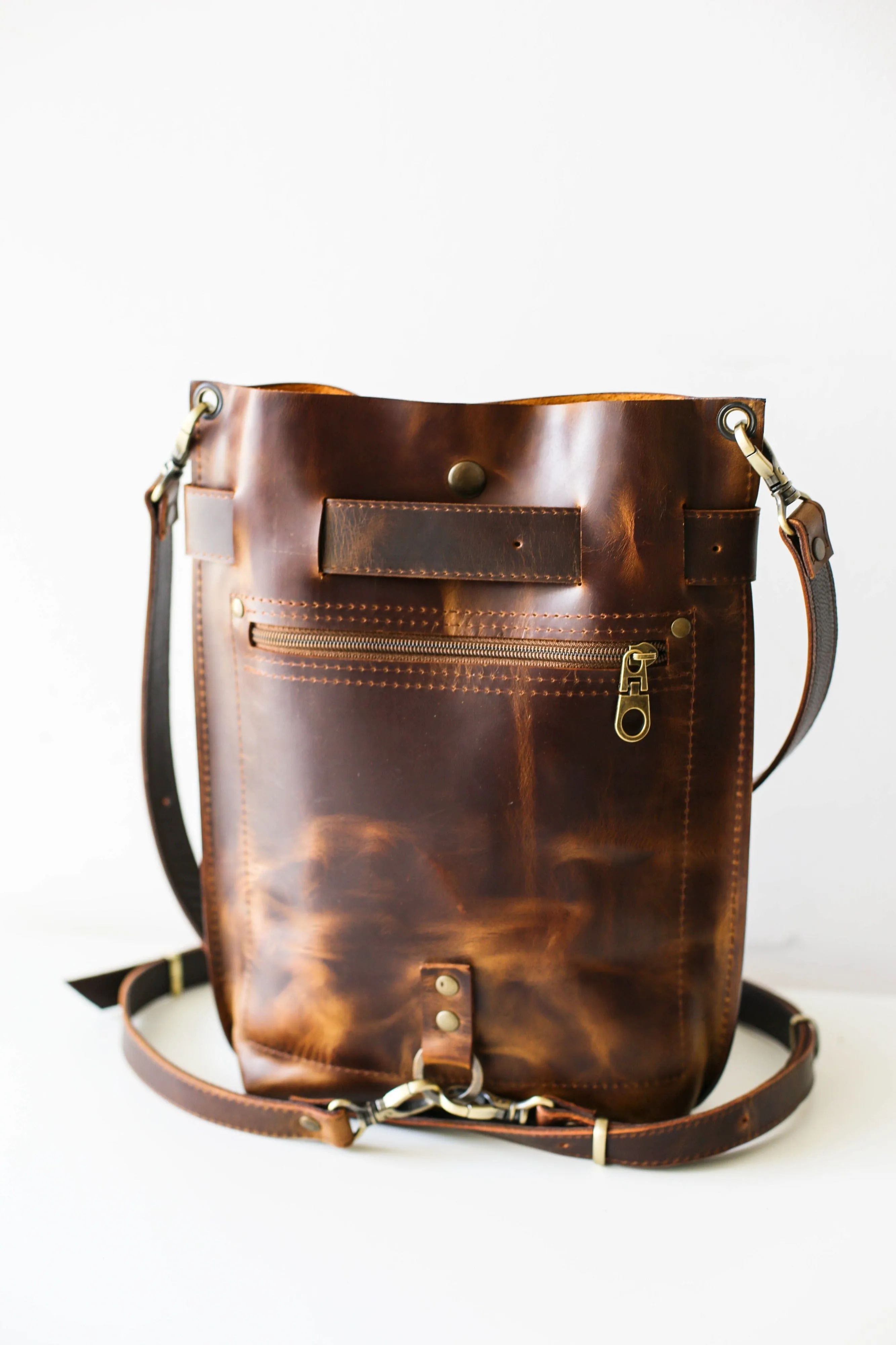 Dark Brown Standard Leather Bag