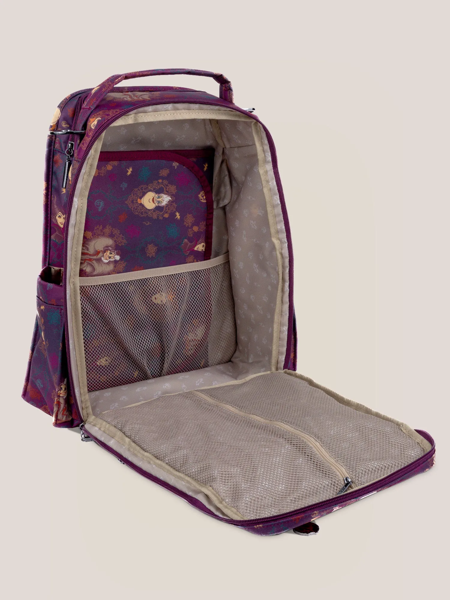 Disney Villains Be Right Back Diaper Bag Backpack — Dark Purple