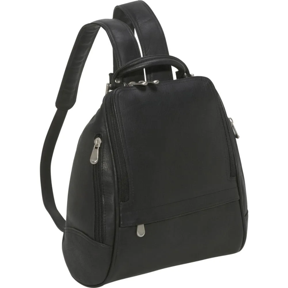 Le Donne Leather U Zip Mid Size Women's Backpack