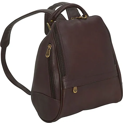 Le Donne Leather U Zip Mid Size Women's Backpack