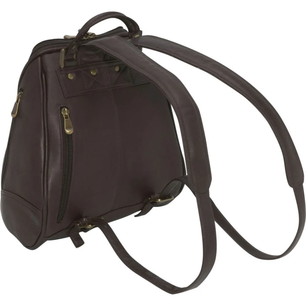 Le Donne Leather U Zip Mid Size Women's Backpack