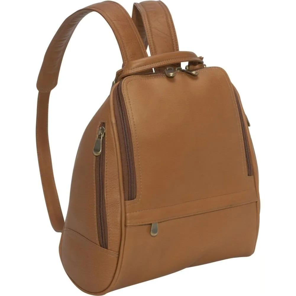 Le Donne Leather U Zip Mid Size Women's Backpack