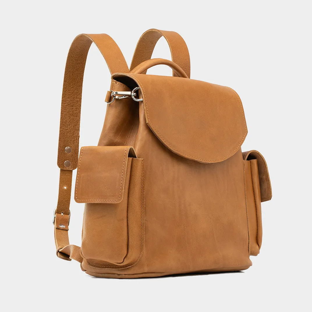 Leather backpack - Chatelet (Tan)