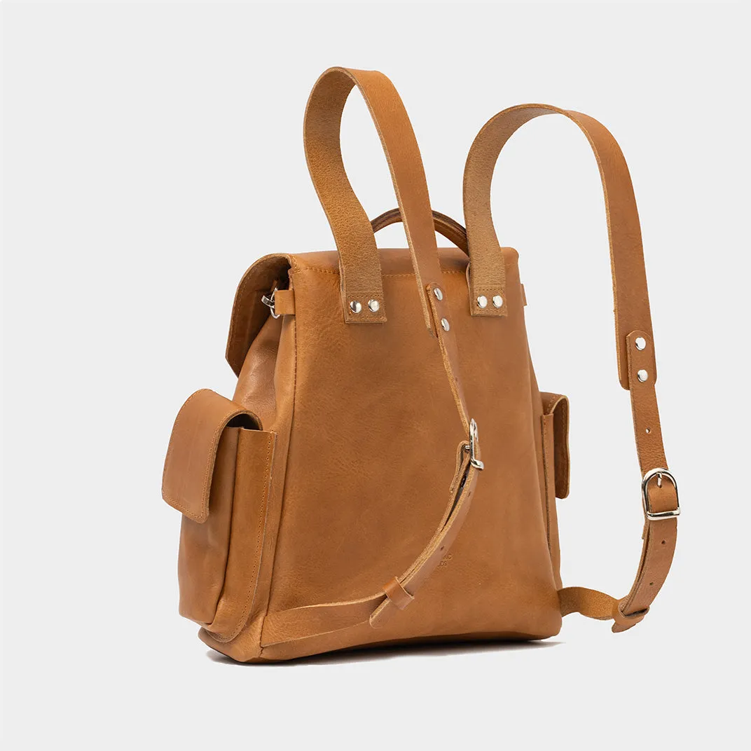 Leather backpack - Chatelet (Tan)