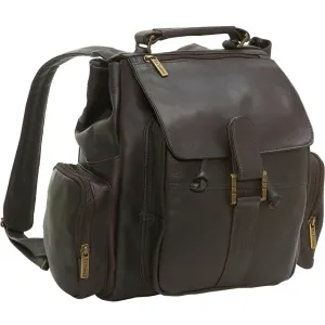 LeDonne Leather Classic Multi Pocket Backpack