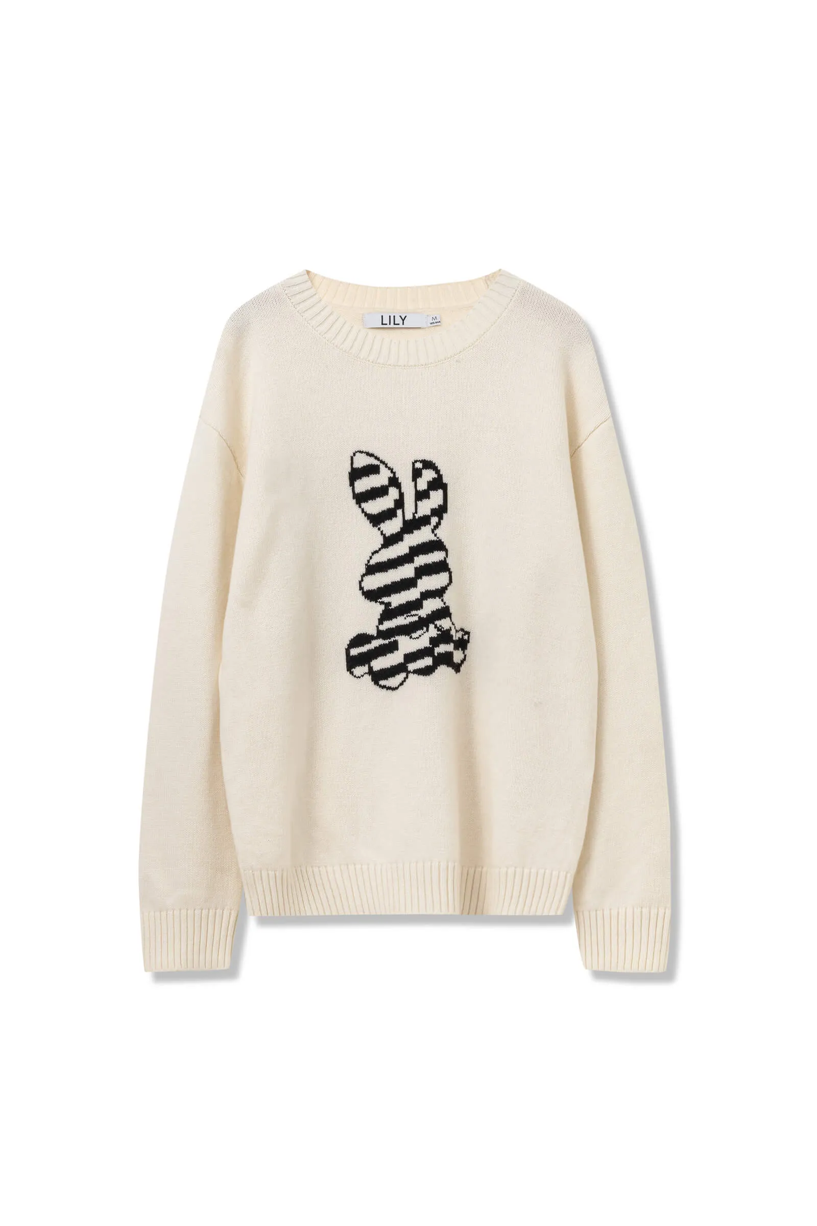 LILY Stylish Wool Playful Jacquard Sweater