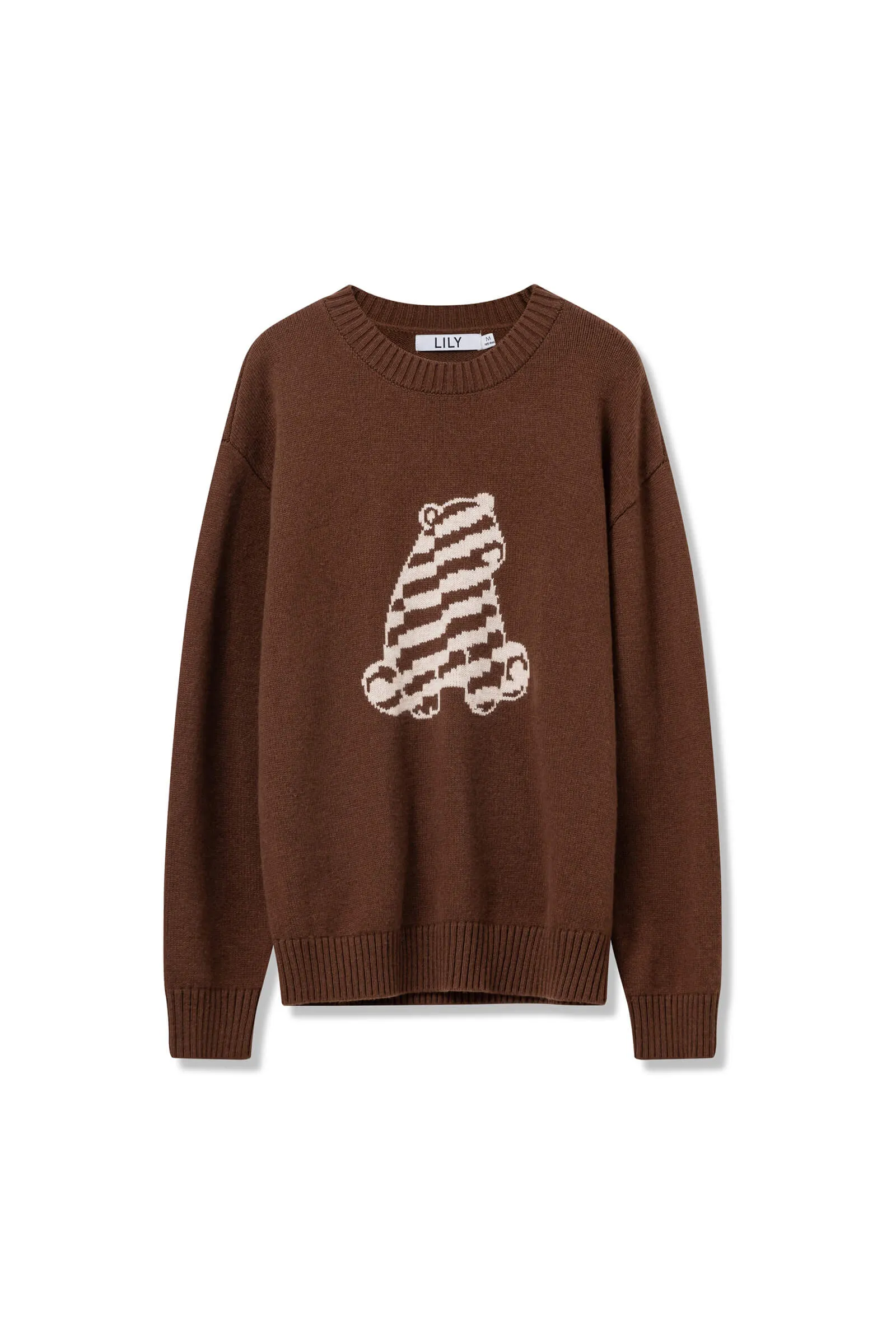 LILY Stylish Wool Playful Jacquard Sweater