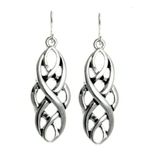 Silver Celtic Fashion Dangle Earrings