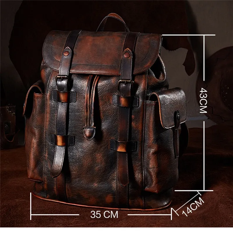 TEEK - Real Leather DB Military Backpack