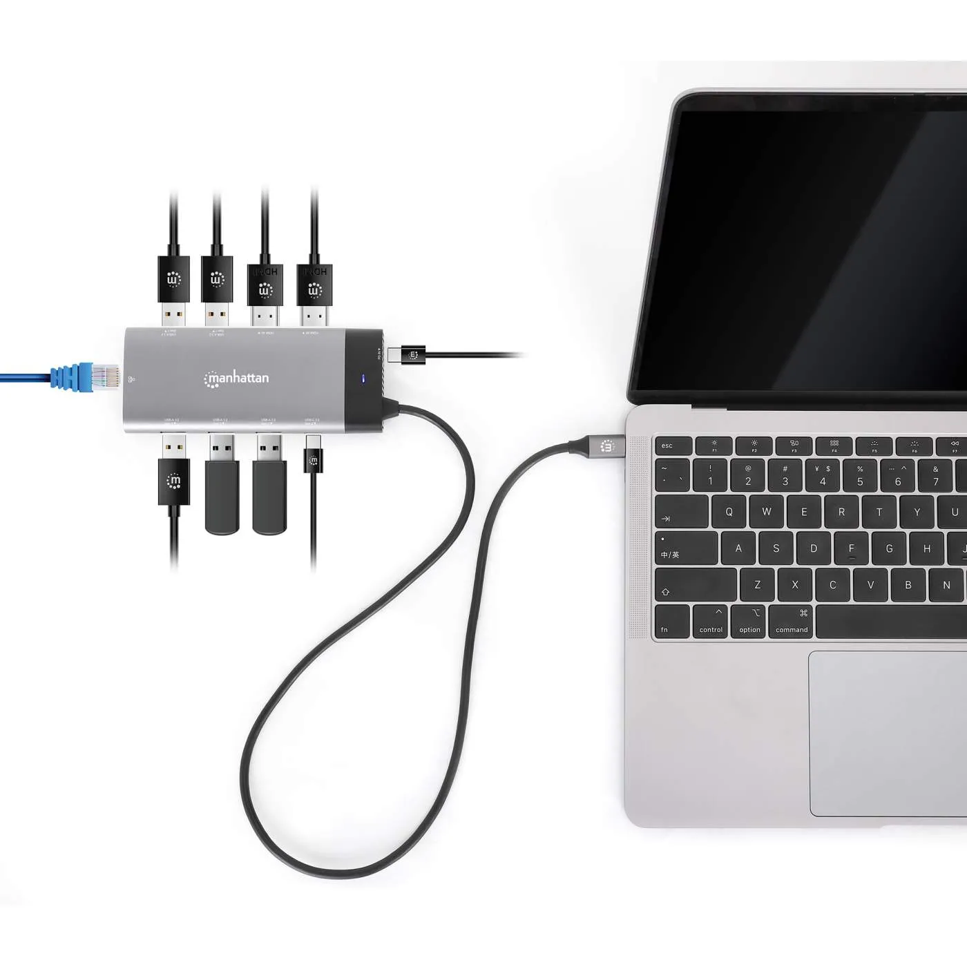 USB-C PD 10-in-1 Dual Monitor 8K Docking Station / Multiport Hub